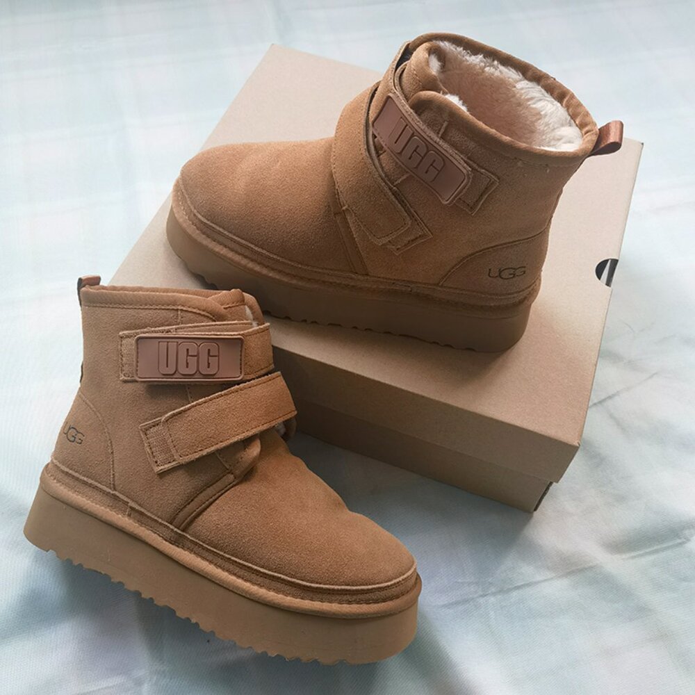 UGG Platform Boots With Double Buckles